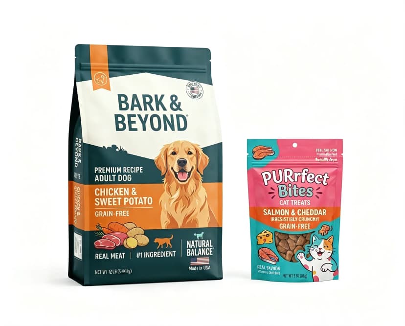 Custom pet food and treat bags with high-barrier and eco-friendly materials by Yihaipack