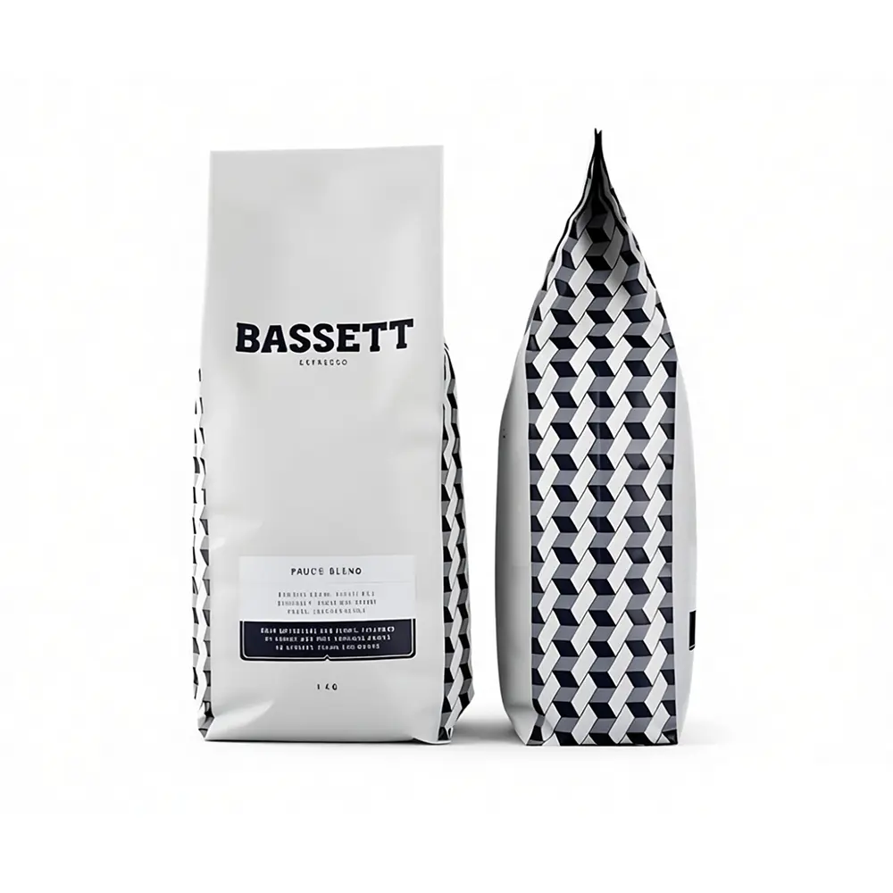 Custom Recyclable side gusset bag packaging format for bulk coffee tea and food packaging