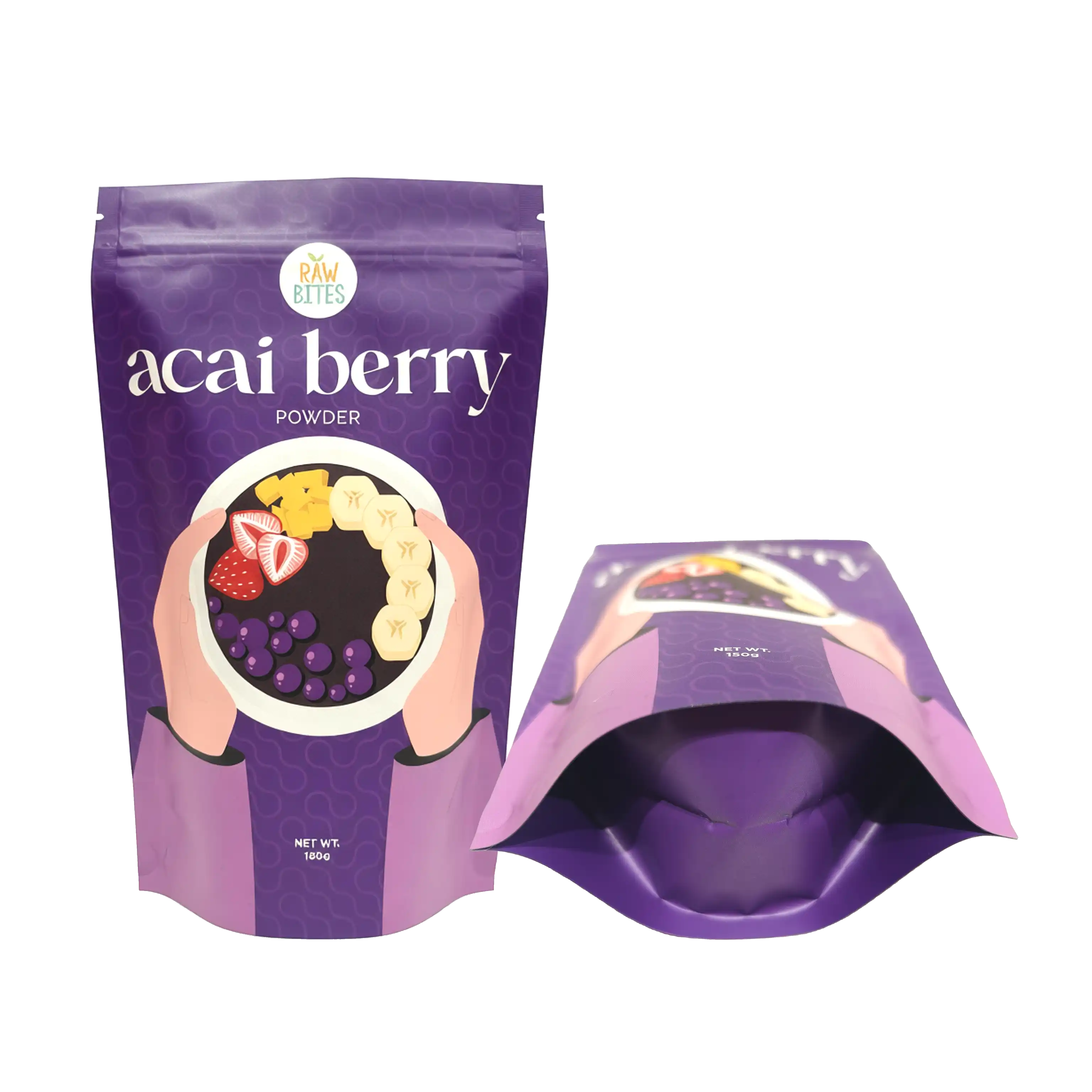 Stand up pouch doypack packaging for coffee cannabis protein powder pet food and snack products eco friendly flexible packaging